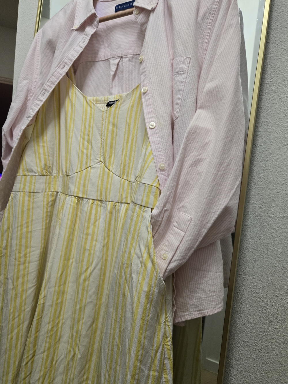 Torrid Yellow & White Striped Smocked Midi Sundress Size 2